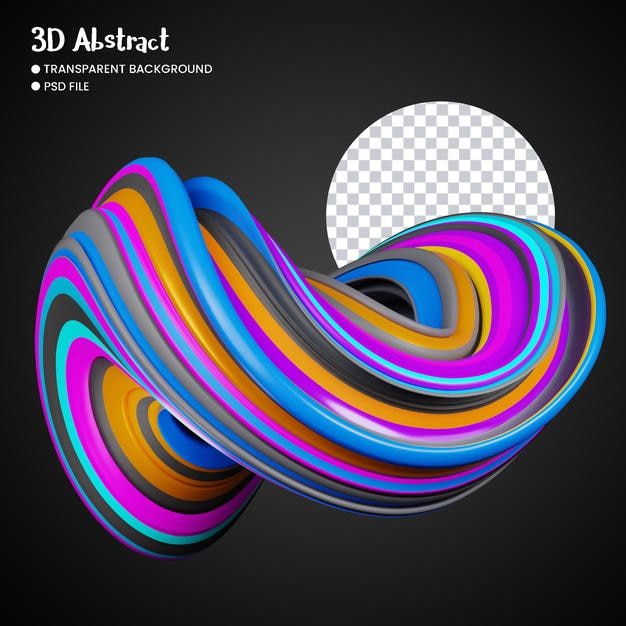 rendu 3D de formes abstraites