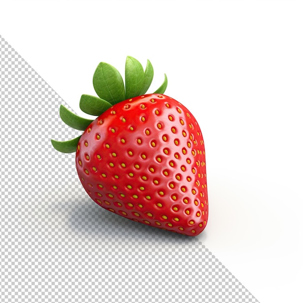 PSD rendu 3d fraise isolé