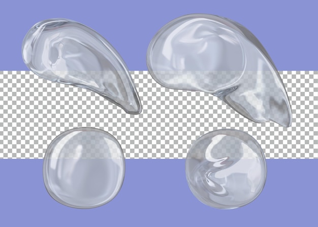 Rendu 3D Gel transparent pour cosmétiques médicaux transparent