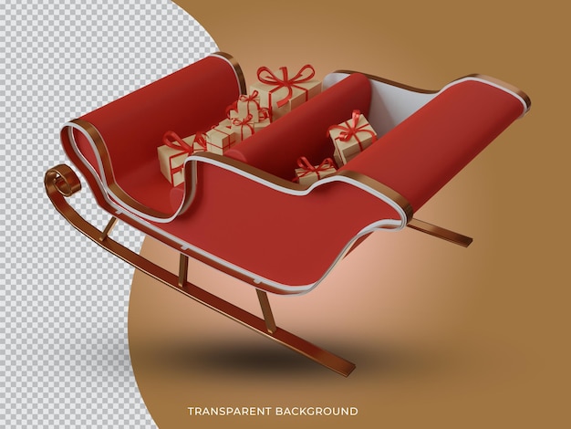 Rendu 3D de haute qualité renne de Noël Santa Claus vue de dessus arrière