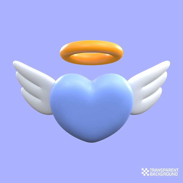 Rendu 3D ICÔNE AMOUR ANGEL VALENTINE