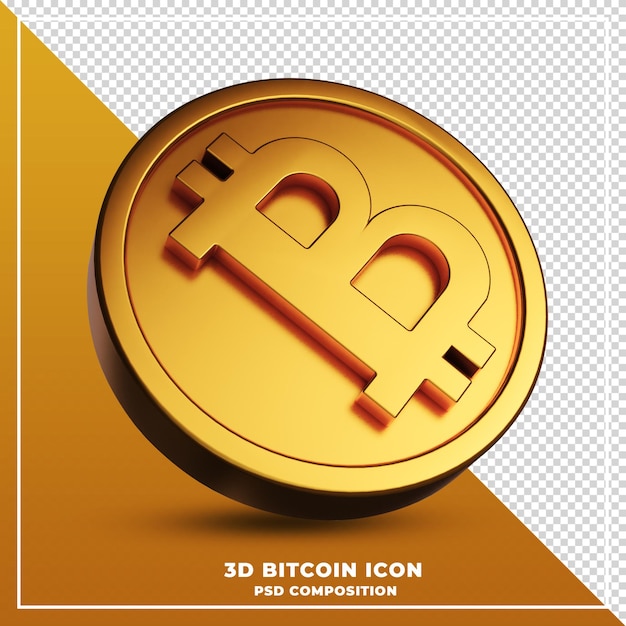 Rendu 3d D'icône Bitcoin