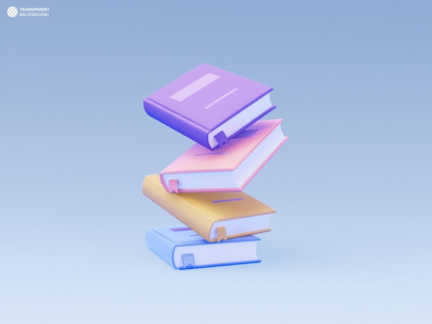 Rendu 3d de l'icône du jour du livre