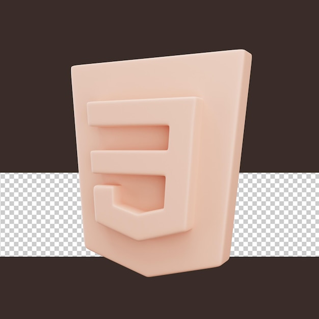 Rendu 3d De L'icône élégante Mate Css