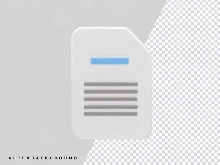 PSD rendu 3d de l'icône de fichier