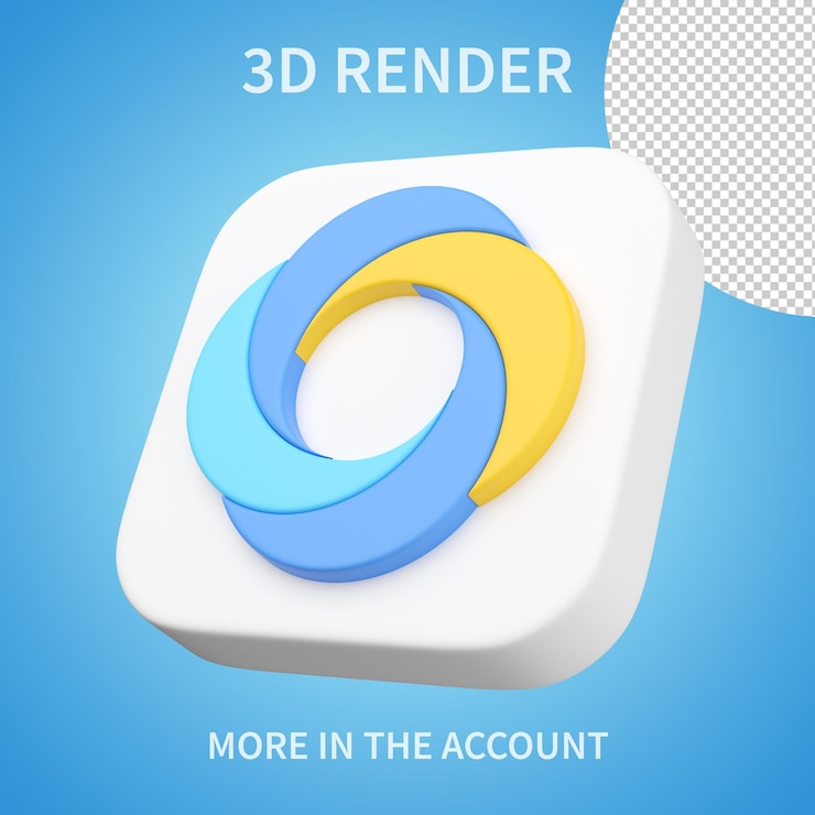 PSD rendu 3d de l'icône google 360suite