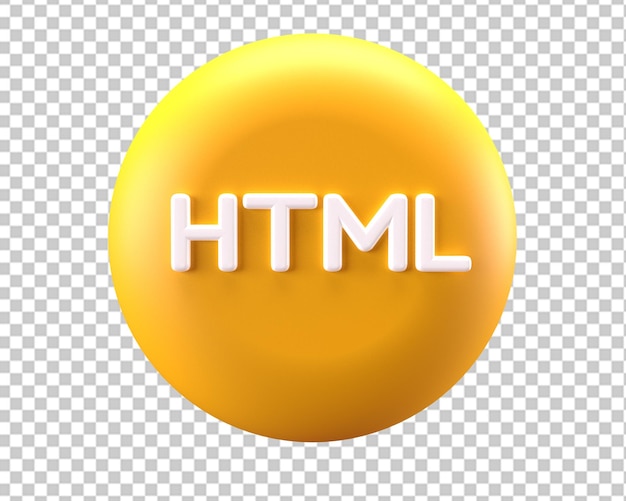 Rendu 3d de l'icône HTML