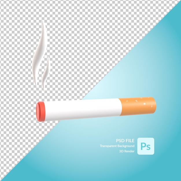 PSD rendu 3d illustration de cigarette