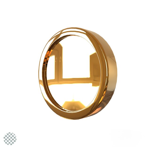 Rendu 3d illustration coin isolé