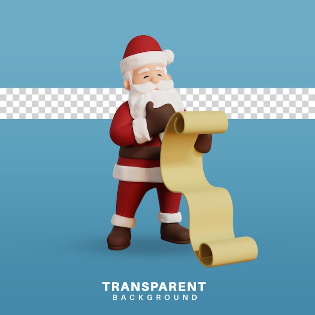 Rendu 3d Illustration De Concept De Noël Caractère Santa Tenant Un Mégaphone