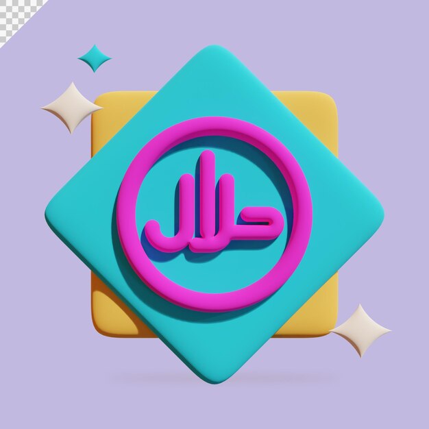 Rendu 3d Illustration Halal