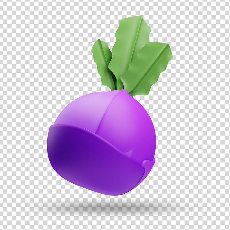 PSD rendu 3d de l'illustration de l'icône de l'oignon