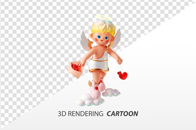 PSD rendu 3d de l'image de dessin animé de cupidon