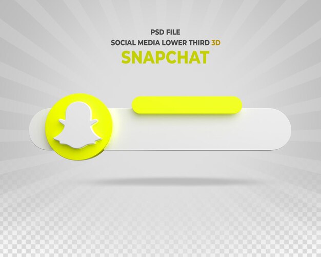 Rendu 3d Inférieur Du Logo Snapchat