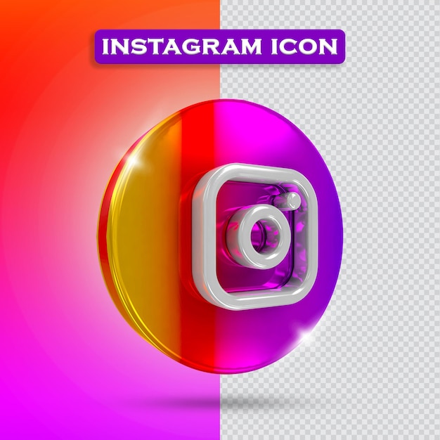 Rendu 3d D'instagram D'icône