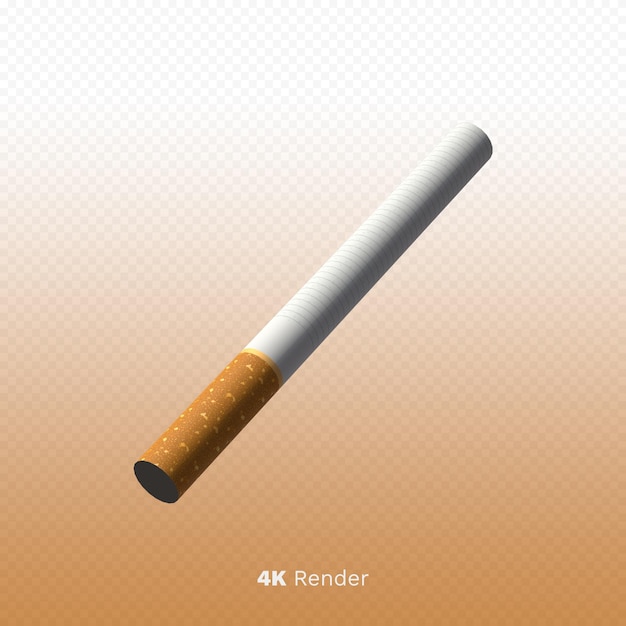 Rendu 3D isolé de la cigarette