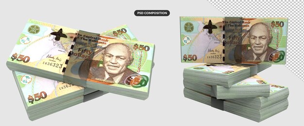 PSD rendu 3d isolé du dollar des bahamas