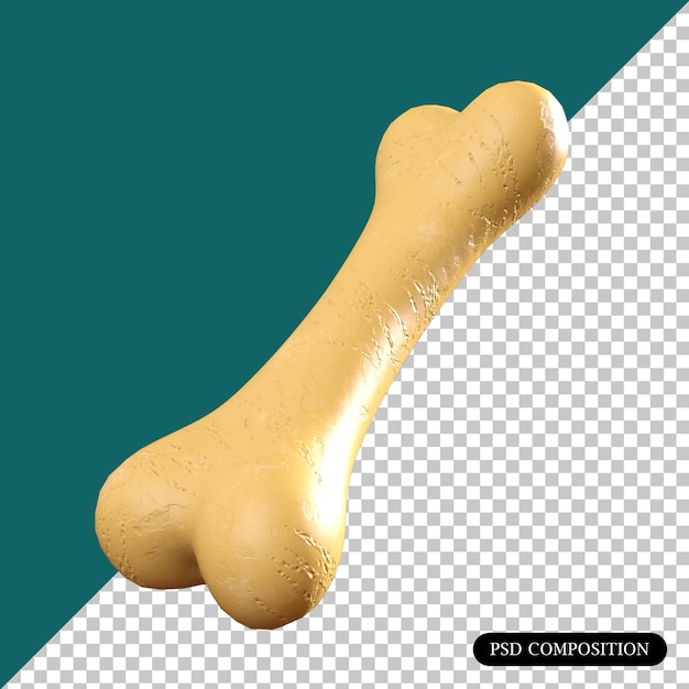 PSD rendu 3d isolé du jouet de chien rubberbone psd