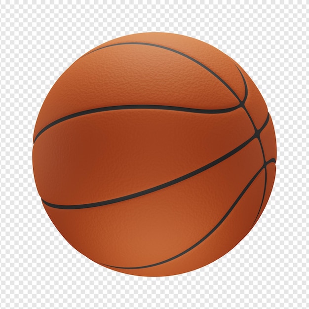 Rendu 3D isolé de l'icône de basket-ball psd