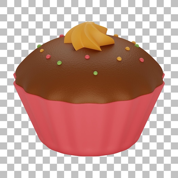 Rendu 3d Isolé De L'icône De Cupcake Psd