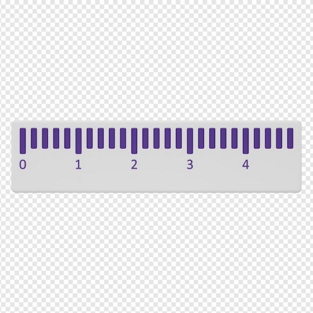Rendu 3d Isolé De L'icône De La Règle Psd