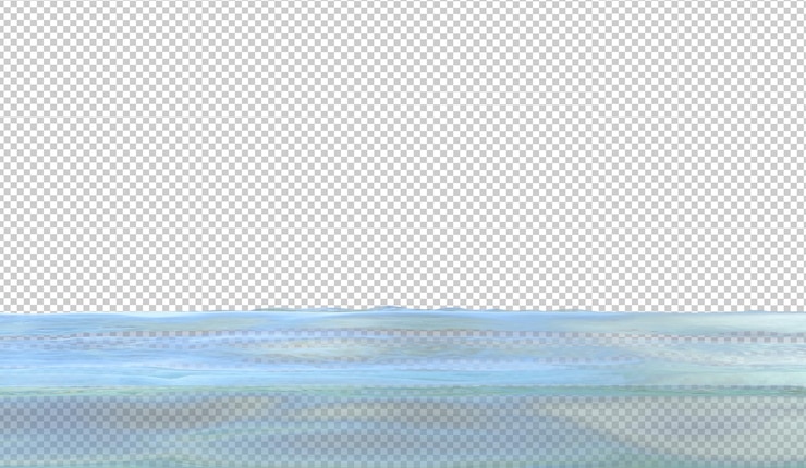 PSD rendu 3d isolé de la surface des ondulations de l'eau