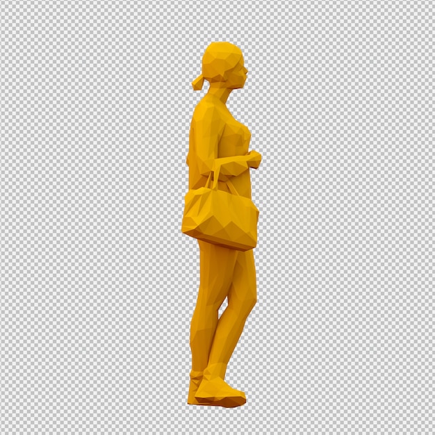 Rendu 3d Isométrique De Femme