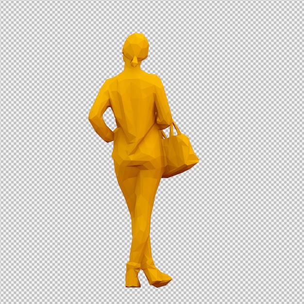 Rendu 3d Isométrique De Femme