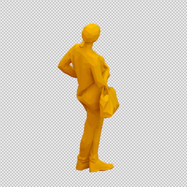 Rendu 3d Isométrique De Femme