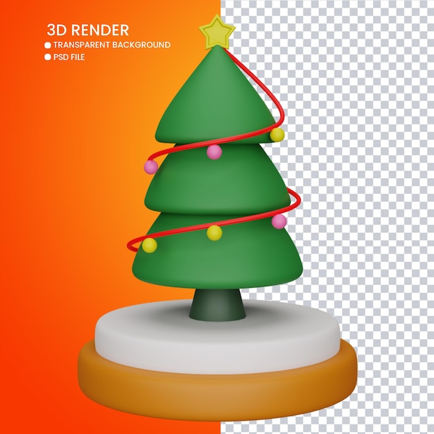 Rendu 3D d'un joli sapin de Noël