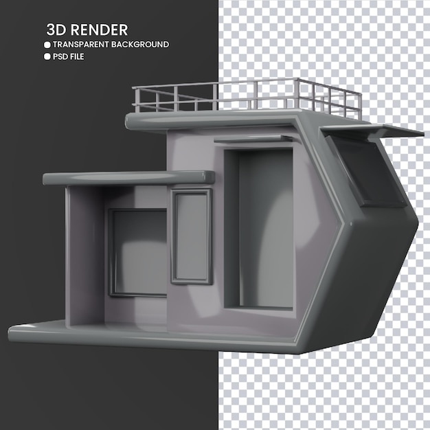 Rendu 3D de jolie maison