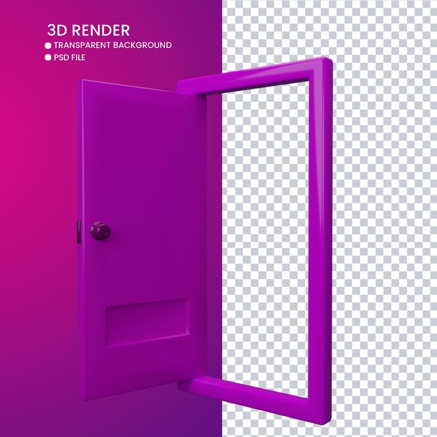 Rendu 3D de jolie porte