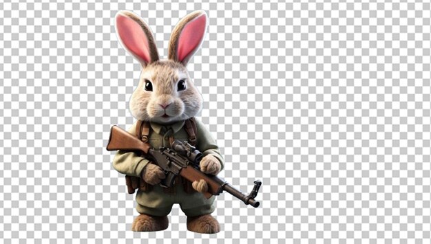 Rendu 3d D'un Lapin Mignon Avec Refile Ww2