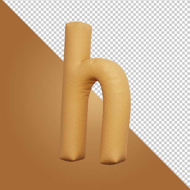 Rendu 3d De La Lettre De L'alphabet H Isolé