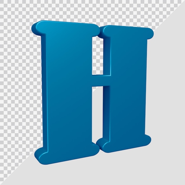 Rendu 3d De La Lettre Alphabet H