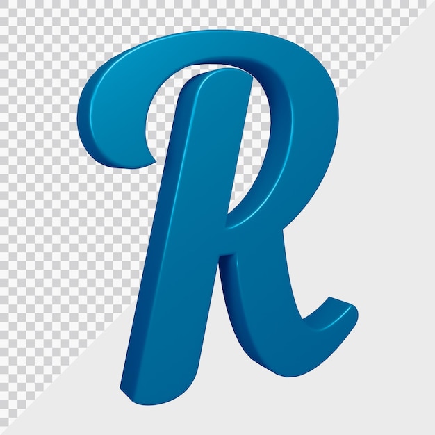 Rendu 3d De La Lettre De L'alphabet R