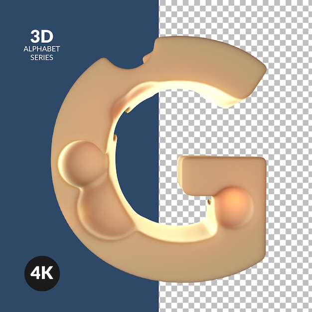 Rendu 3d De La Lettre De L'alphabet