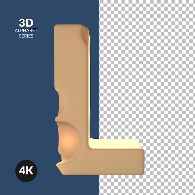 Rendu 3d De La Lettre De L'alphabet