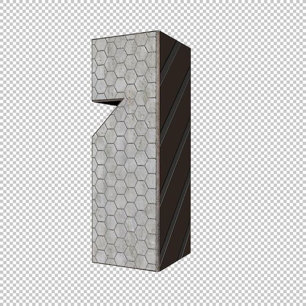 Rendu 3d de la lettre I