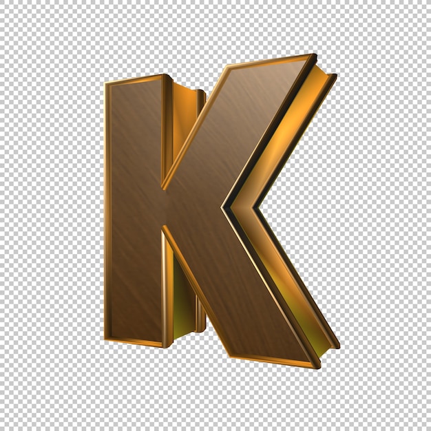 Rendu 3d de la lettre K