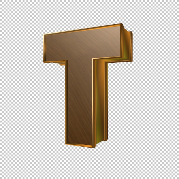 Rendu 3d de la lettre T