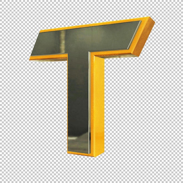 Rendu 3d de la lettre T