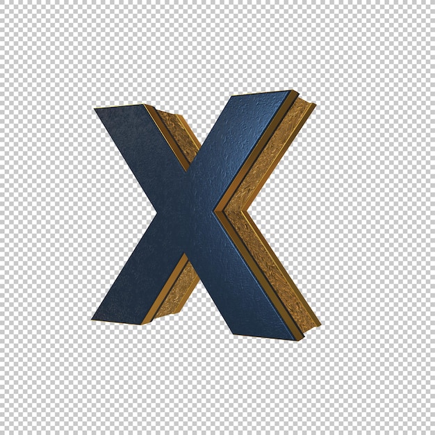Rendu 3d de la lettre X