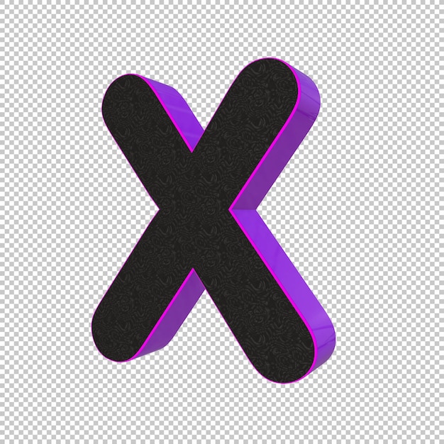 Rendu 3d de la lettre X