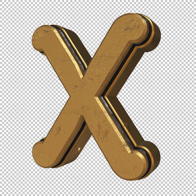 Rendu 3d de la lettre X