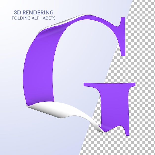 PSD rendu 3d de lettres pliées