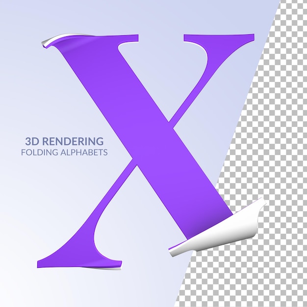 rendu 3D de lettres pliées