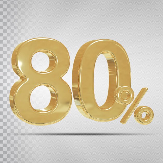 Rendu 3d De Luxe à 80 % D'or