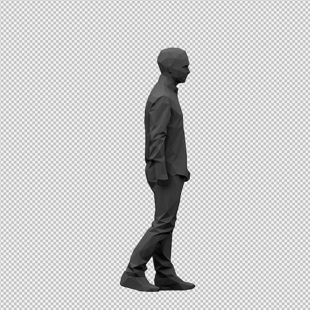 Rendu 3D mâle isométrique