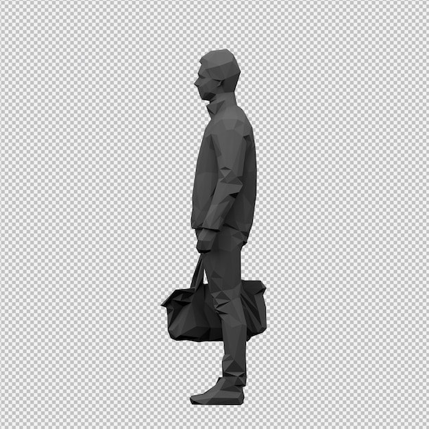 Rendu 3D mâle isométrique